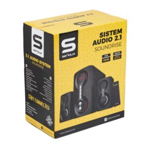 Boxe Serioux 2.1 SoundRise 2160W, putere totala 60W RMS, tip 2.1, sateliti 2 x 15W, subwoofer 30W, Conectivitate: Bluetooth, USB, AUX, SD, Radio FM, negre, SRXS-2160W