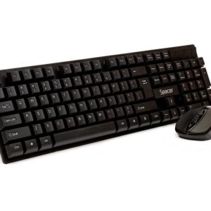 KIT Tastatura si Mouse Spacer SPDS-1100 fara fir, USB, tastatura wireless + mouse wireless, black, SPDS-1100