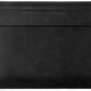 Husa laptop Fixed Oxford pentru Apple MacBook Pro 16" (2019 si mai noi), cusuta manual, piele naturala, inchidere magnetica, Negru