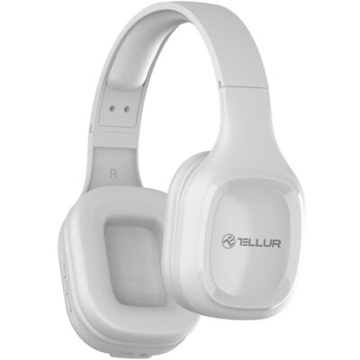Casti over-ear bluetooth Tellur Pulse, albe