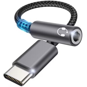 Cablu adaptor Baseus USB Type-C la Jack 3.5mm, gri
