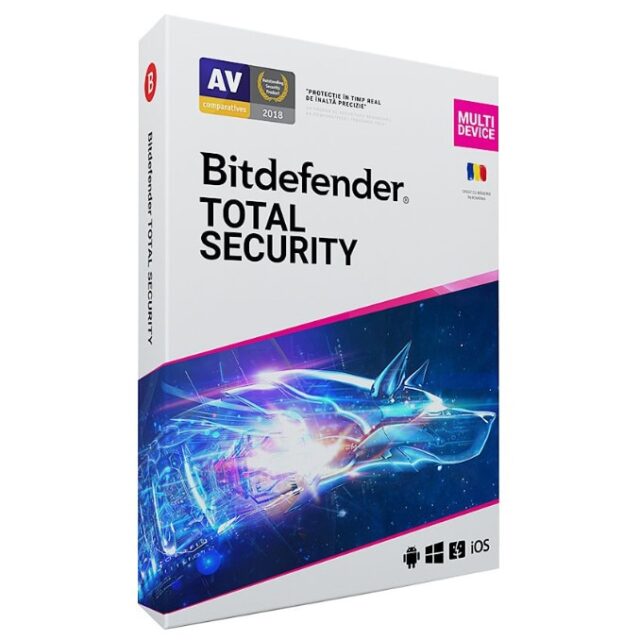 Licenta retail Bitdefender Total Security - 1 an, 10 dispozitive