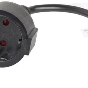 Adaptor LANBERG IEC 320 C14 la Schuko (Tip F), 0.2m, CA-C14E-10CC-0018-BK