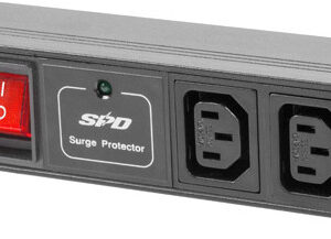 Bloc multipriza LANBERG PDU 19" 1U 10A 10x IEC C13, intrare C14, cablu 2m, negru