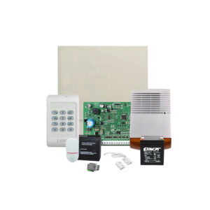 KIT Centrala de efractie + Tastatura LED DSC 1404 KIT04-1WENG