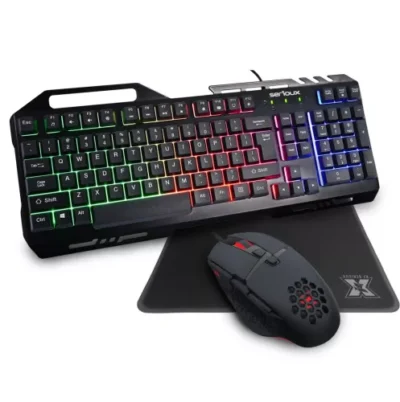 Kit Gaming Serioux Tobis 3 in 1, tastatura, mouse, mousepad, SRXB-TOBIS3IN1