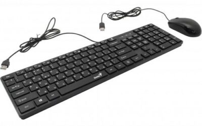 Kit tastatura si mouse Genius SlimStar C126 cu fir negru, G-31330007400