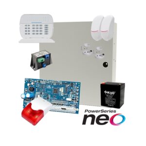 Kit alarma la efractie DSC NEO cu sirena interioara, KIT2016INT